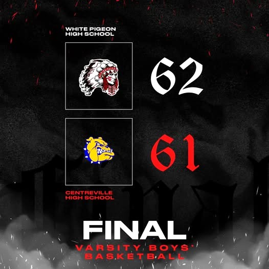 White Pigeon edges Centreville 62-61